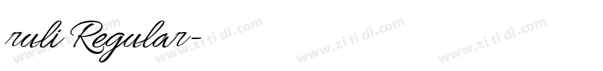 ruli Regular字体转换